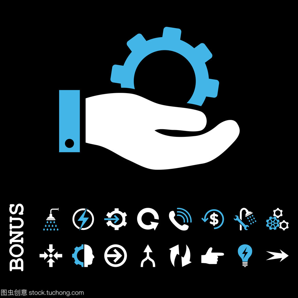 服務(wù)單位矢量圖標(biāo)與獎(jiǎng)金品牌管理